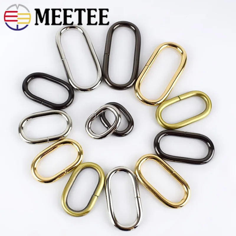 Meetee овальная металлическая круглая d образная кольцевая сумка ремень тесьма