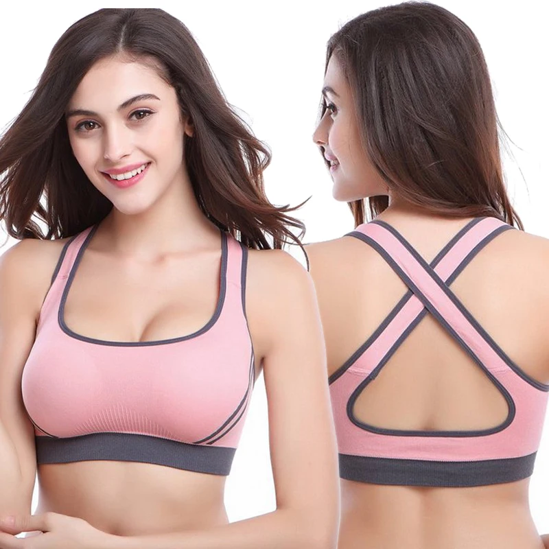 SEXYWG Woman Girls Sports Bra Cross Back Running Gym Vest Top Female Fitness Active Clothing Seamless Brassiere Yoga Sport Bra SEXYWG Woman Girls Sports Bra Cross Back Running Gym Vest Top Female Fitness Active Clothing Seamless Brassiere Yoga Sport Bra