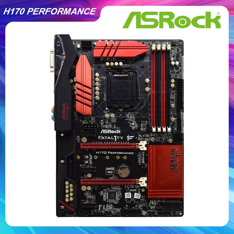 Материнская плата H170 для ASRock LAG 1151 Inte игровая материнская майнинга DDR4 2133 без ECC 64