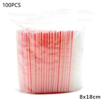 

100Pcs Mini Reclosable Zip PE Pouch Package Ziplock Bag Plastic Clear Jewelry 6x9/8x18/11x16 Bages New