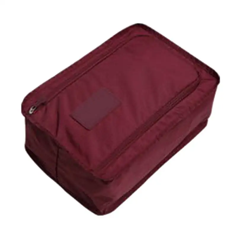 Дорожная сумка для хранения водонепроницаемая обувь сумка для одежды сумка Портативная обувь Органайзер сортировочный мешок на молнии сумка для хранения вещей - Цвет: Wine Red