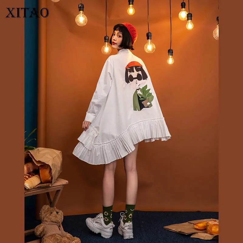 XITAO персональное платье с героями мультфильмов женское белое | Платья -4000535582208