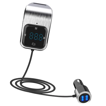 

Handfree Car Kit Blutooth FM Transmitter Radio MP3 Player Dual USB Charging