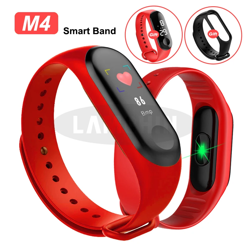 Новый умный Браслет M4 браслет для мониторинга здоровья пульса кровяного