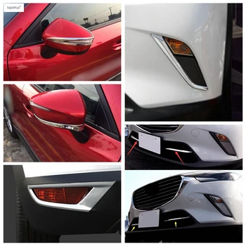 

Lapetus For Mazda CX-3 CX3 2015 - 2018 Rearview Mirror / Rear Bumper Fog Lights Lamps / Front Lamps Eyelid Eyebrow Cover Trim