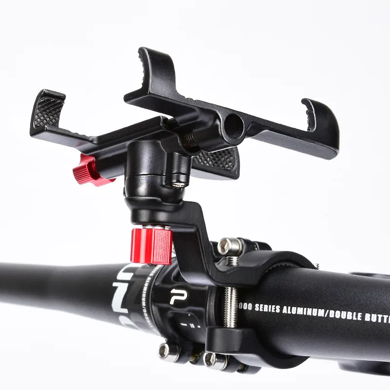 Online Promend 360 ° giratorio de aleación de aluminio para bicicleta soporte para teléfono móvil accesorios para bicicleta soporte ajustable para teléfono para bicicleta soporte para teléfono MTB