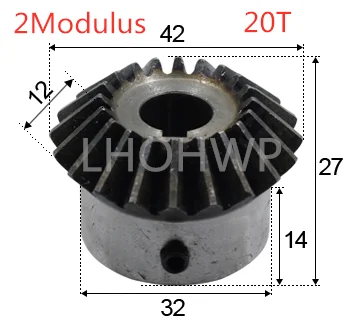 1:1 коническая шестерня 2 модуля шестерни s 20 зубьев ID = 8mm10mm/12mm14mm/15mm16mm/17mm/18mm/19mm/20mm 90 градусов стальные шестерни s с винтами