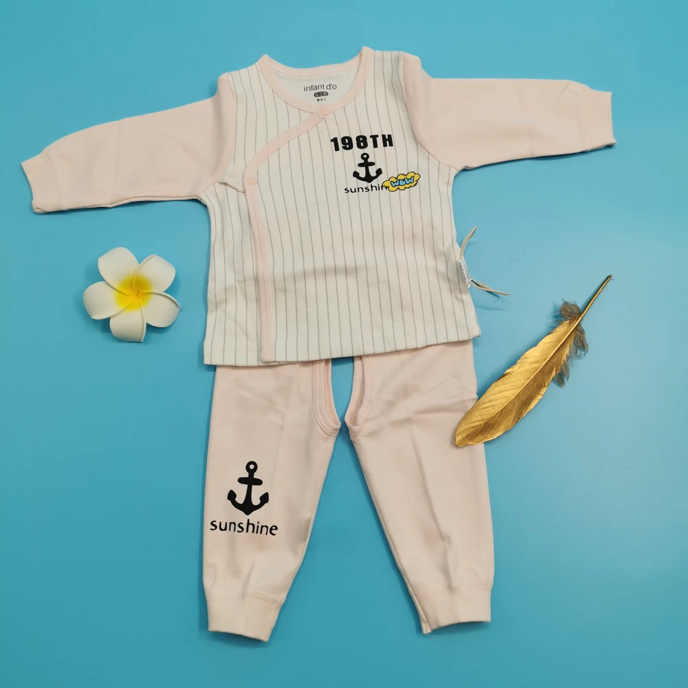

High Quality Children's Underwear Double-sided Cotton Open-range Infant Underwear Set 0-6M Baby Underwear 21F84301