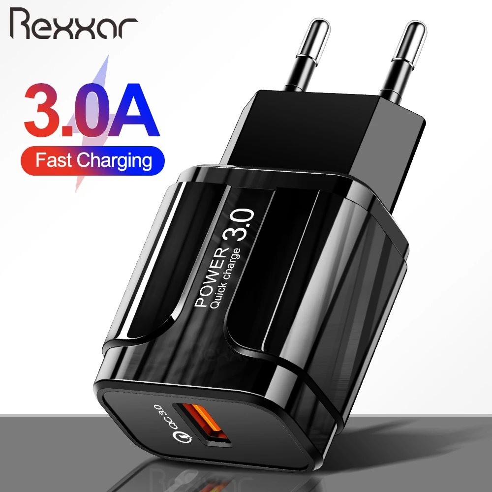Rexxar USB зарядное устройство быстрая зарядка Quick Charge 3 0 настенный адаптер для iphone 6 7