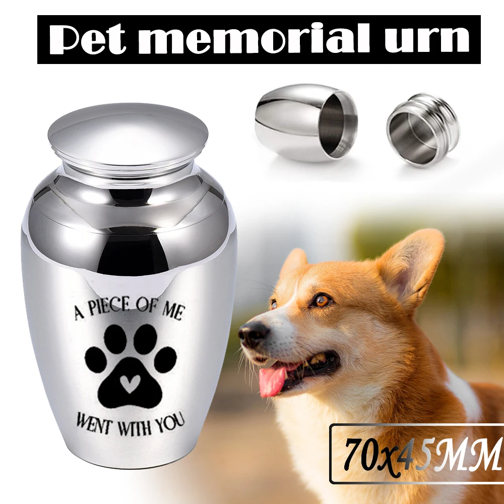 Angel Dog Cremation Urn Necklace Pet Ashes Keepsake Dog Memorial 