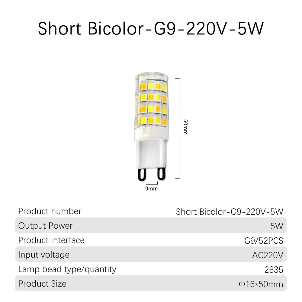 Color changing g9 bulb discount