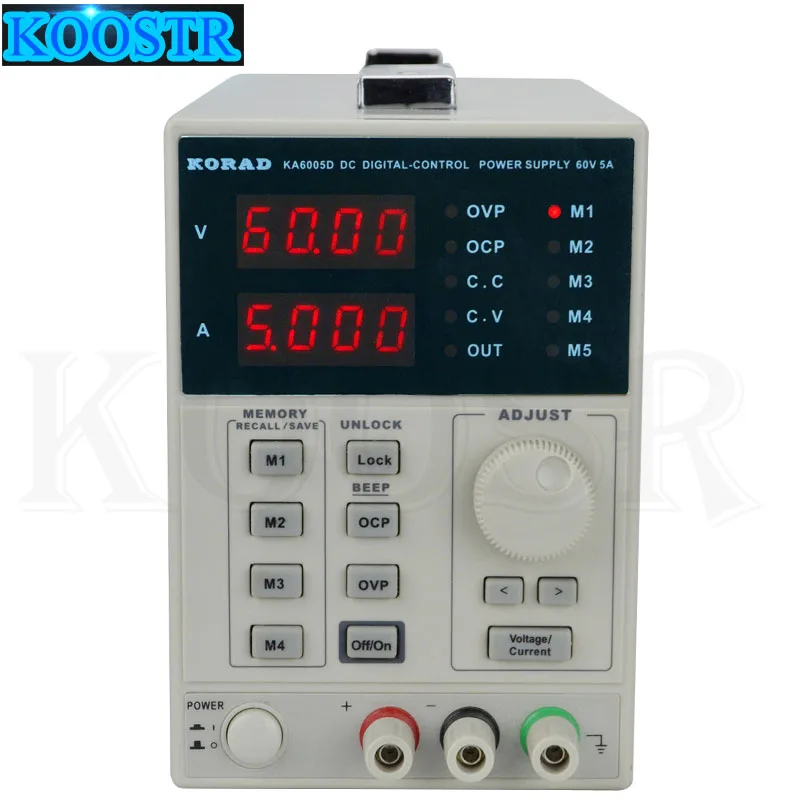 KORAD KA6005D Регулируемый лаборатории DC Питание 60V 5A 0,01 V/0.001A Высокая точность программируемый линейный Напряжение регулятор
