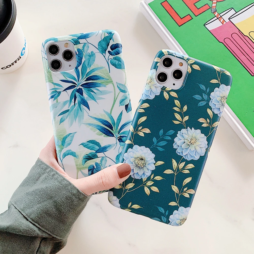 Чехол для телефона LOVECOM в стиле ретро с банановым листом и цветами iPhone 11 Pro Max XR XS X 6