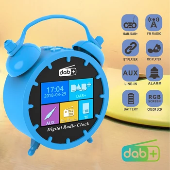 

Mini DAB/DAB+ Radio Portable FM Radio Receiver with Colorful Display Bluetooth Music Player Support TF Card Play Snooze Function