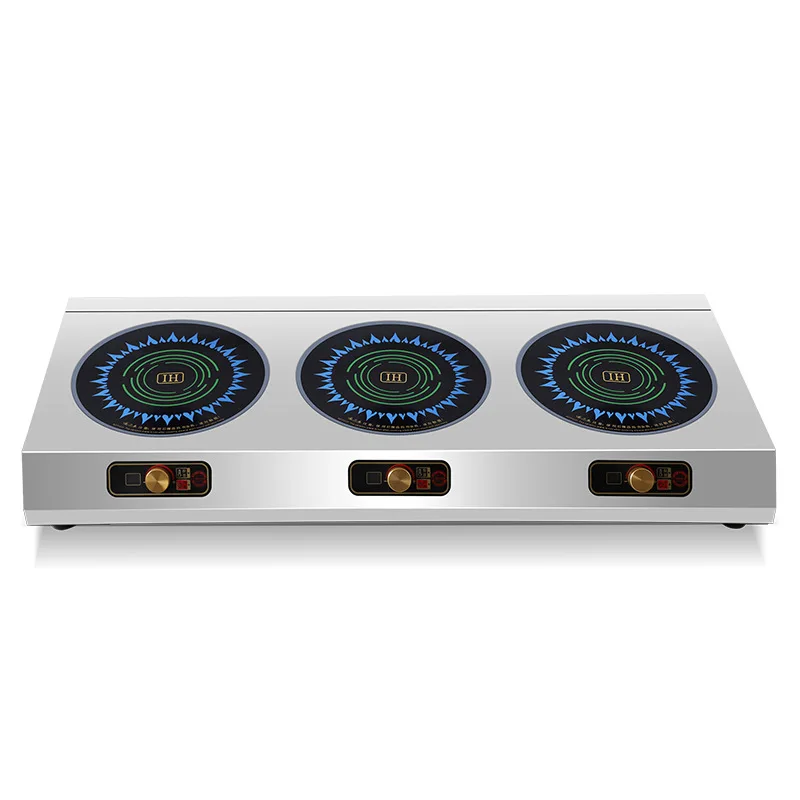 Commercial Induction Cooker Electric Ceramic Stove Multihead Three Stoves Oven