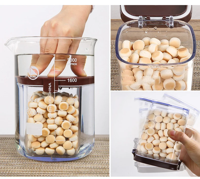 1Pcs Sealed moisture-proof kitchen storage tank plastic transparent tea cans milk powder snacks pasta biscuits home storage tank
