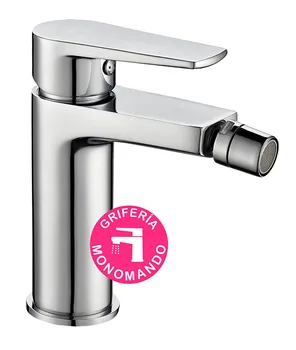 

Kibath bidet FU monomando faucet. Made of brass with gloss chrome finish. Includes hardware, lashes and cartridge