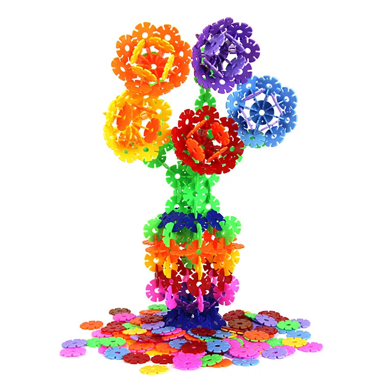 

Snowflake Building Blocks Plastic Fight Inserted-Kindergarten GIRL'S And BOY'S Baby 1-2 CHILDREN'S Toy 3-6 a Year of Age