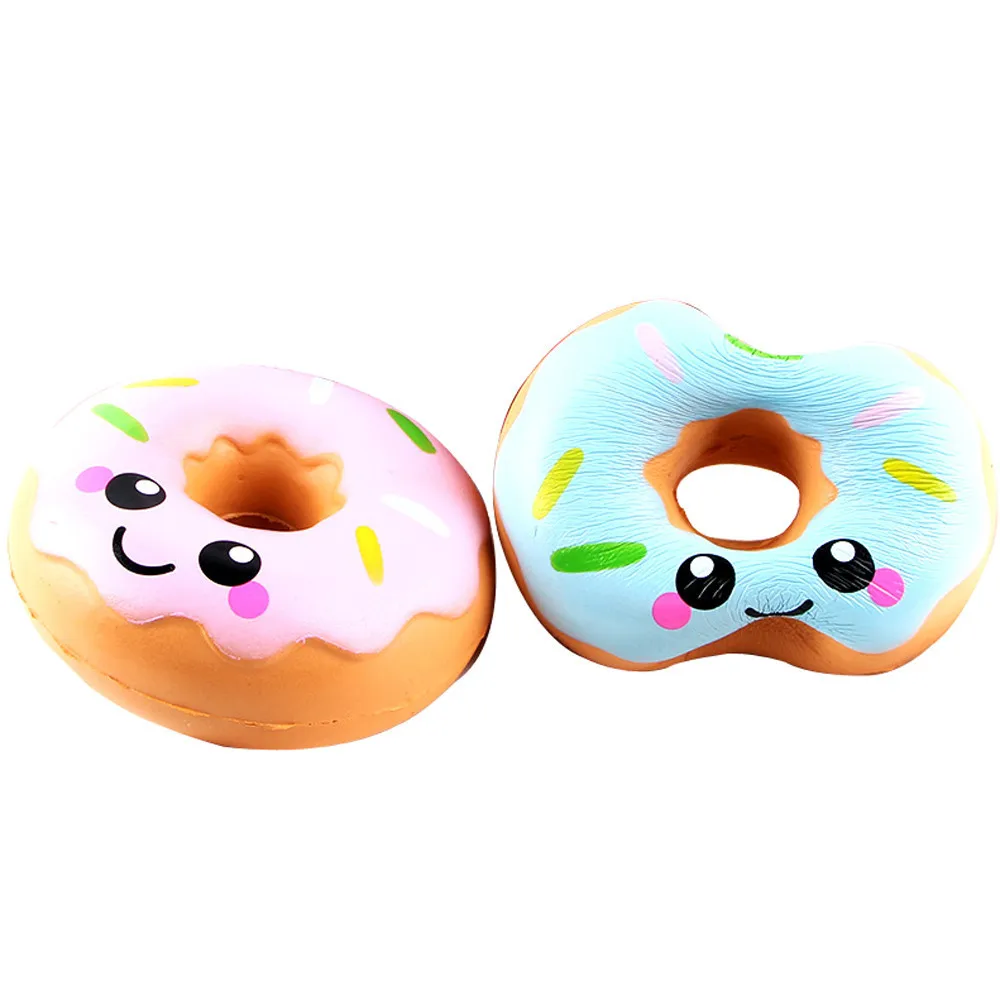 Cute Colorful Chocolate Donut Slow Rising Simulation Food Stress Relief Toy for Kids Fun Xmas Gift childrens party decorations#A