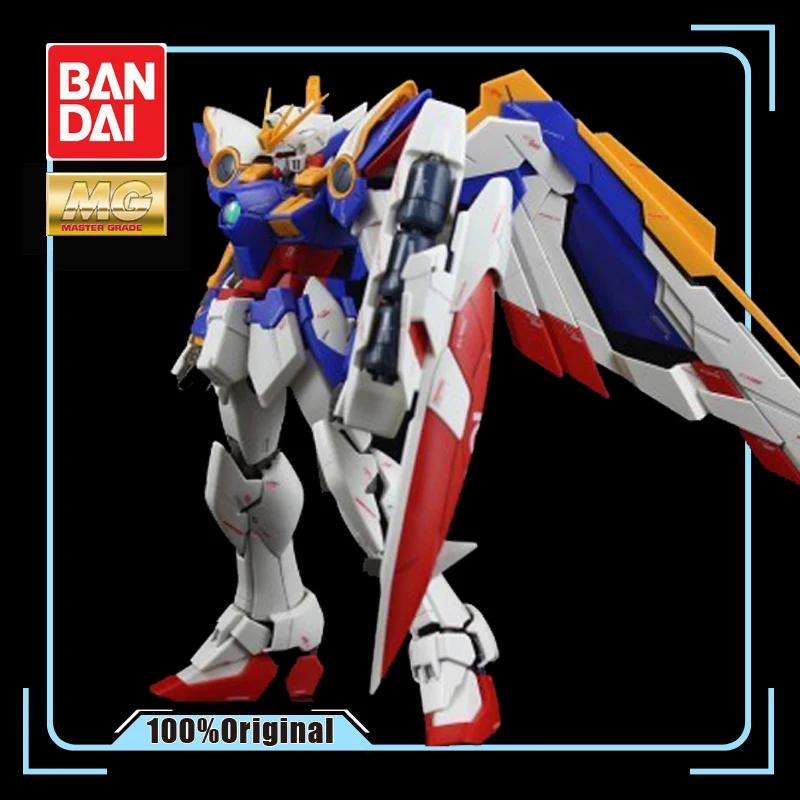 BANDAI MG 1/100 модель Wing Gundam Ver. Ka Kaart Versie Vliegende Vleugel Gemonteerd Tot фигурки игрушки | Игрушки и