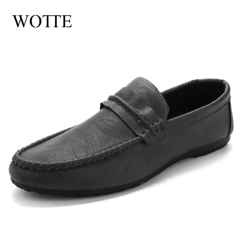 

Men Loafers Shoes Man 2021 Fashion Comfy Slip-on Drive Moccasins Footwear Male Brand Leather Boat Shoes Men Casual Shoes