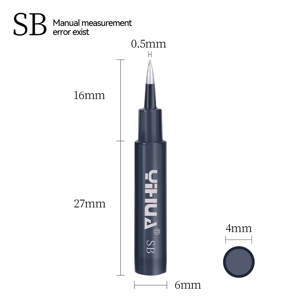 900M-T Soldering Iron Black Tips Repalcement for Soldering Iron Station Handle 8786D 853AAA 995D+ ect electrode rod