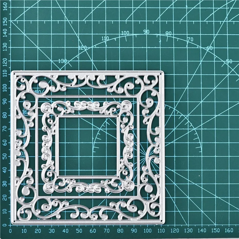 Naifumodo кружева квадратные штампы вложенный каркас металла резки штампы Новое изготовление скрапбукинга тиснение Трафарет Шаблон