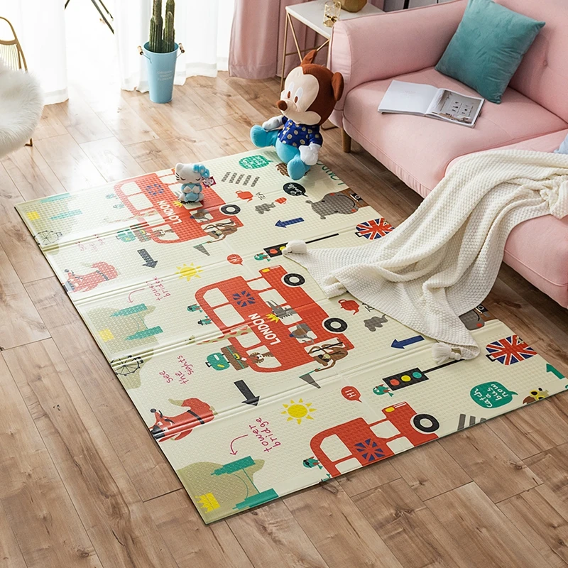 200*150 см детский игровой коврик складной мультяшный нескользящий для ползания