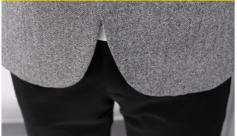 Британский стиль Черный Серый блейзер цвета хаки для мужчин s Slim Fit Блейзер Masculino деловой Повседневный стильный блейзер для мужчин весна осень