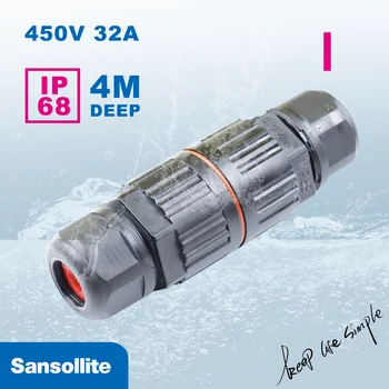 

IP68 waterproof terminator I shape D4-10mm cable connectors 1-1 wire connector 4m deep underwater cable connectors