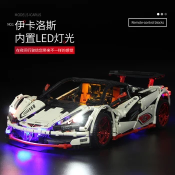 

Technic MOC-3918 ICARUS Roadster Super Sports Car With RC APP Roadster Model Building Blocks Compatible 42056 Bricks Toys
