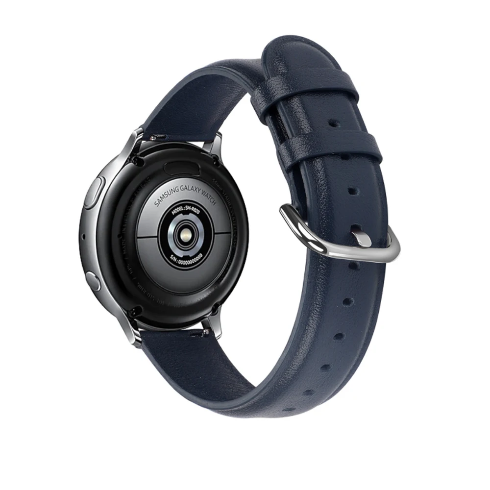 Модные 20 мм Кожаные Ремешки для наручных часов для samsung Galaxy Watch Active 2 браслет умный спортивный ремешок для samsung Galaxy Watch 42 мм