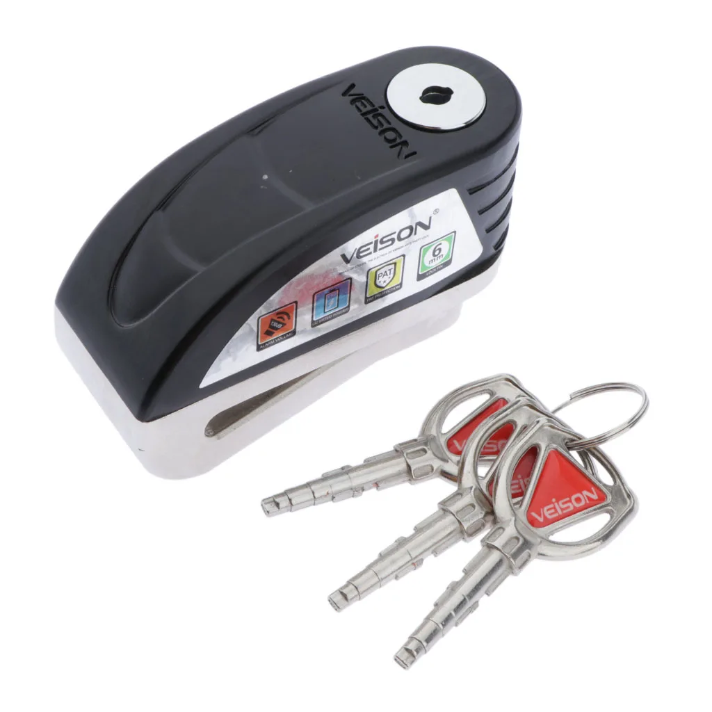 Motorcycle Scooter Bicycle Anti-theft Wheel Disc Brake Lock Security Alarm