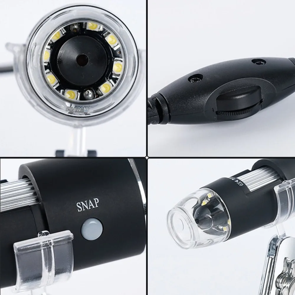 8LED 1600X HD цифровой микроскоп Лупа Электронная Лупа Ручной цифровой микроскоп промышленный Медицинский лупа USB