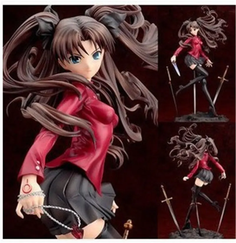 26 см Fate Saber Stay Night WAVE Fate Tohsaka Rin в красном платье сексуальная девушка фигурка неограниченное лезвие модель новый японский Дол
