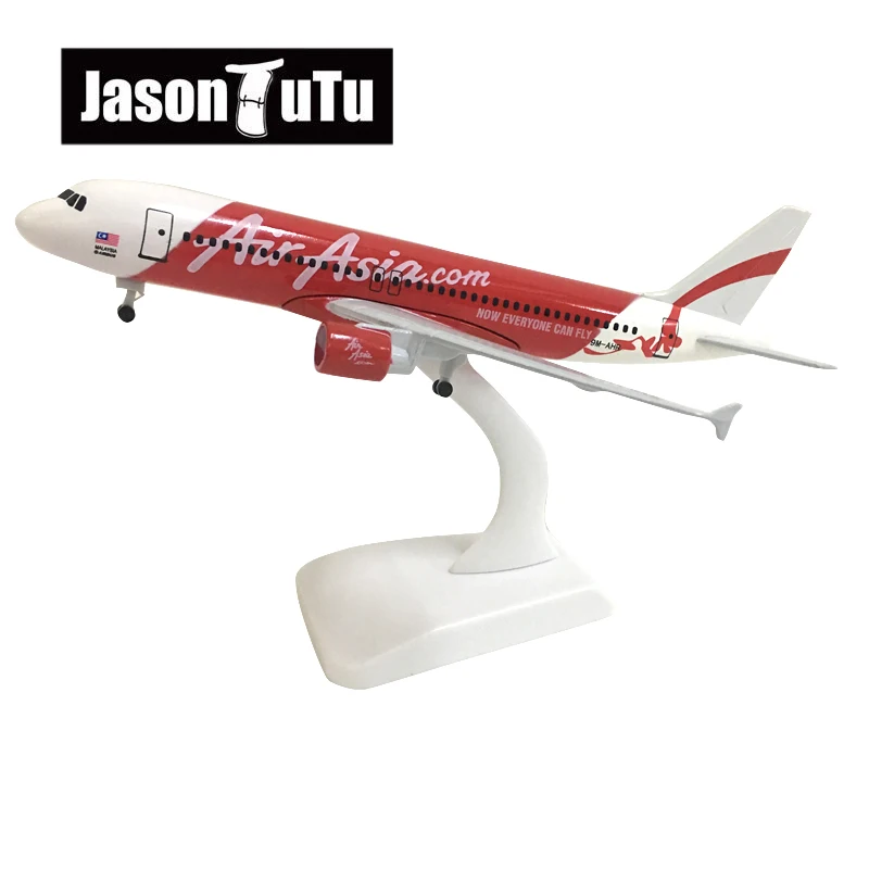 JASON TUTU 20cm Air Asia Airbus A320 Airplane Model Plane Model Aircraft Diecast Metal 1/300 Scale Planes Factory Drop shipping oo scale 1 76 20ft 40ft shipping container model railway cargo box 20 40 1pc