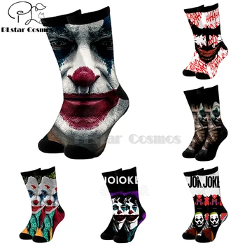 

Plstar Cosmos comic dc haha joker Evil villain cotton socks Cartoon 3d Print socks High Sock Men Women quality Joaquin Phoenix-2