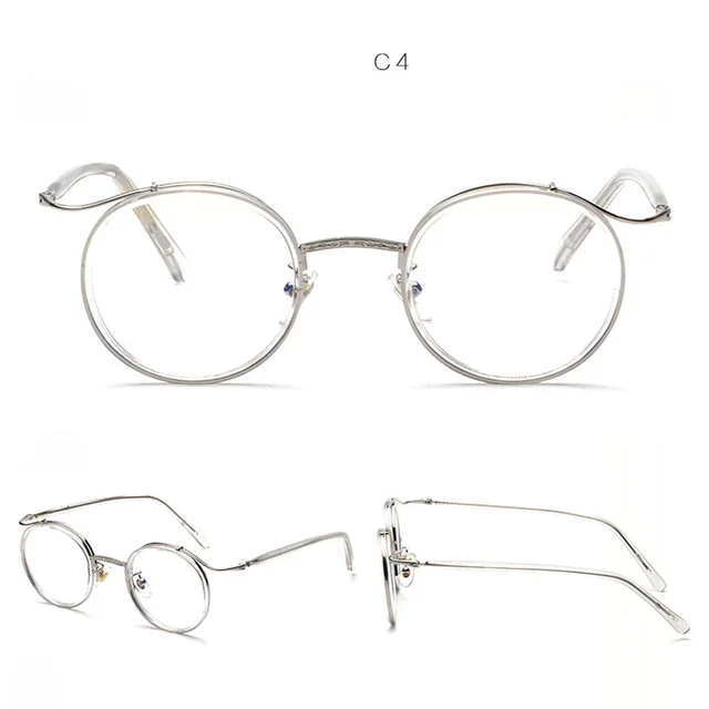 TR90 Transparent Round Glasses Men Women Vintage Optical Eyeglasses Frame Prescription Spectacle Frames man Clear Eyewear Oculos C4