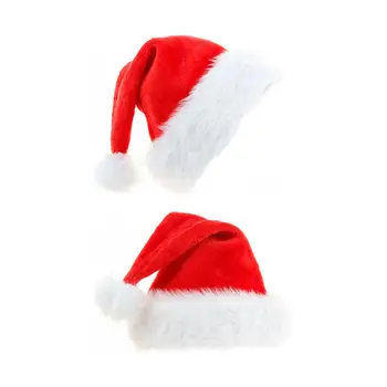 

Soft Plush Christmas Hat Plush Christmas Hat--Children Adult New Year Decoration Kids Gift Holiday Party Supplies