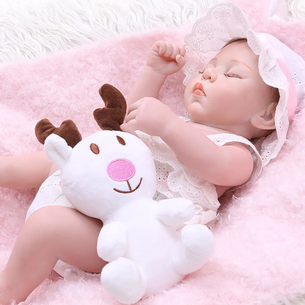 Игрушка полностью силиконовая кукла-реборн 49 см deatail окрашенная bebe reborn куклы для маленьких девочек подарок на день детей