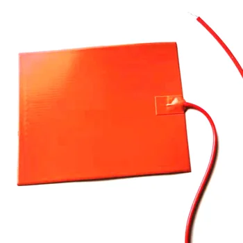 

100v 450w 250*300*1.5mm silicone heater for machine K type sensor 1000mm fiberglass lead wire come out from 250mm side