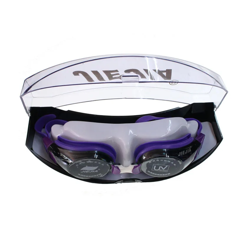 

Usbnovel H100 Type Swimming Goggles Top Grade Large Boxed Adjustable Anti-fog Adult-Bend Box Hot Sales