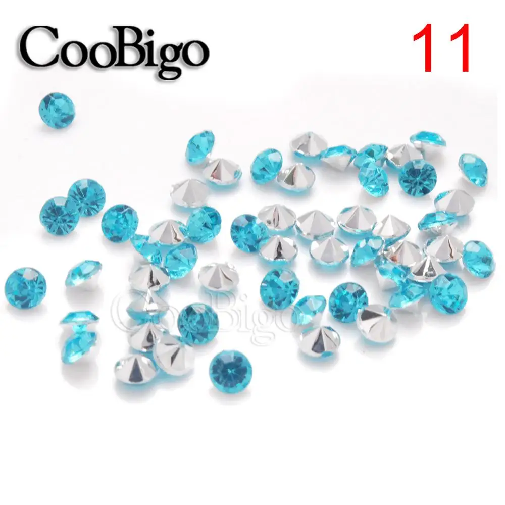 11 10000pcs 4mm Round Color Pointed Foiled Back Czech Crystal Rhinestones Jewels Faceted Glass Stone Nail Art Beads DIY Craft - Цвет: 11