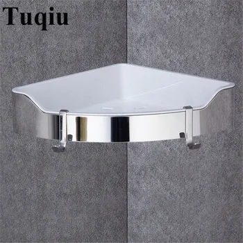 

Vidric Bathroom Shelf with Hooks Double Tier Stainless Steel 304 Multi-functional Sturdy Corner Shelf Gold Wall Shelf Bathroom R