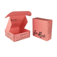 Shopify Eco Friendly Cosmetic Clothes Apparel Shipping E Flute Corrugated Cardboard Pink Mailer Boxes 2