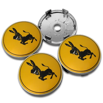 

4PCS 56MM 60MM Donkey Car Wheel Center Hub Caps Badge Emblem Sticker Decal Wheel Dust-proof covers For Ferrari Ford Mustang