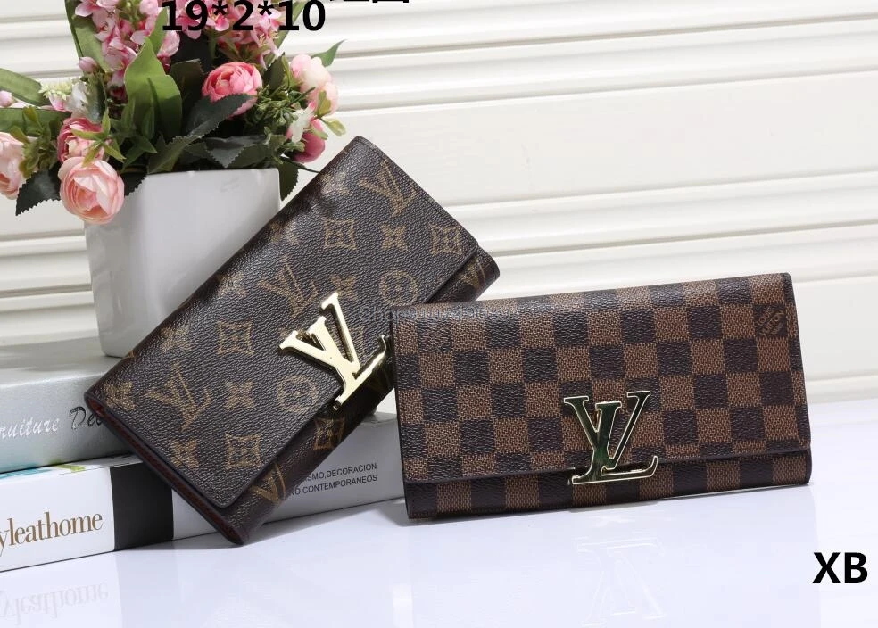 Роскошные женские кошельки Louis Vuitton LV модный длинный кожаный держатель для карт