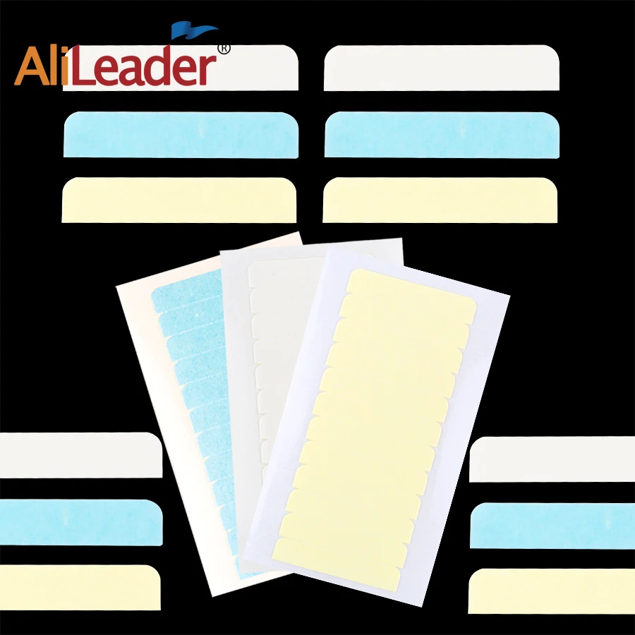 AliLeader, супер клей для волос, ультра удерживающий клей для парика, желтый, синий, белый, без блеска, двойной клей Saide, водостойкая лента для наращивания