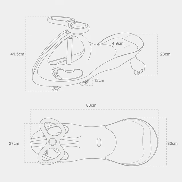 Doki Children Swing Car Original Plasma Car Ride On Car Cheap Twist Cars Twisting  Universal Wheel Sliding And Swinging Toy 2021 6