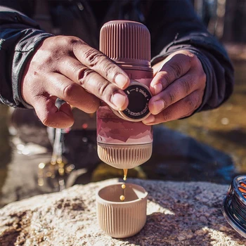 

Mini Coffee Machine Handheld Coffee Maker Portable Espresso Manually Handheld Coffee Machine Pressing for Home Office Travel